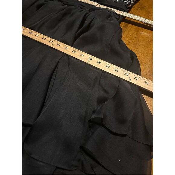 Cindy USA Womens Black and Silver Sequin Strapless Skater Formal Dress Size S - Picture 9 of 10